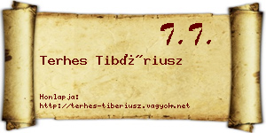Terhes Tibériusz névjegykártya